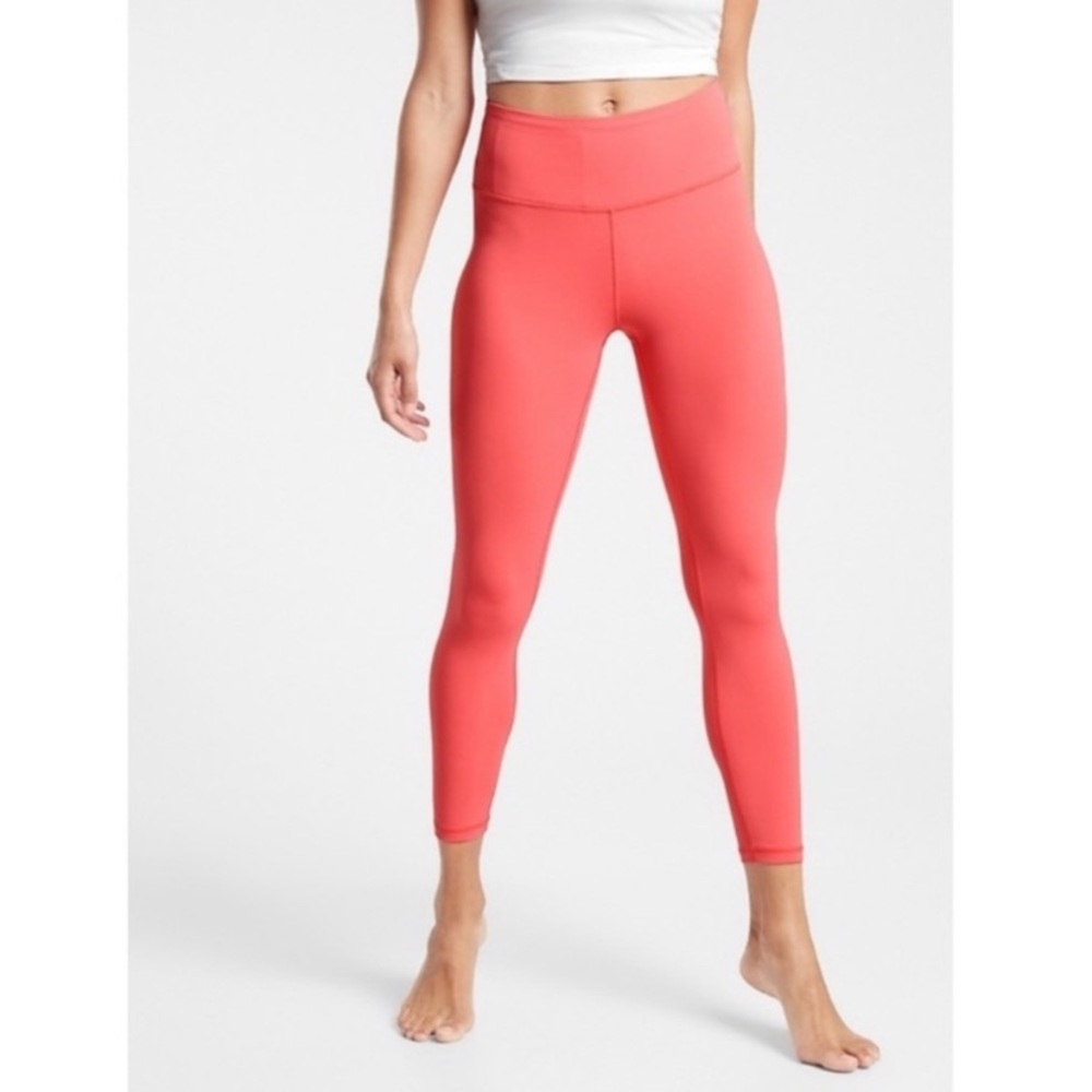 Athleta Red High-Waisted Leggings